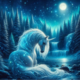 JFYHAB Animal Unicorn Diamond Art Kits for Adults,5D Forest Diamond Painting Kits for Beginner,DIY Moon Diamond Crystal Rhinestones Painting Kits for Home Wall Decor Gift 11.8 X 11.8inch JFYHAB