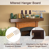 Thanaddo Fireplace Mantel 72 Inch Wall Mounted Floating Farmhouse Shelf Farmhouse Fireplace Mantle Shelves Handcrafted Solid Wood Dark Brwon Thanaddo