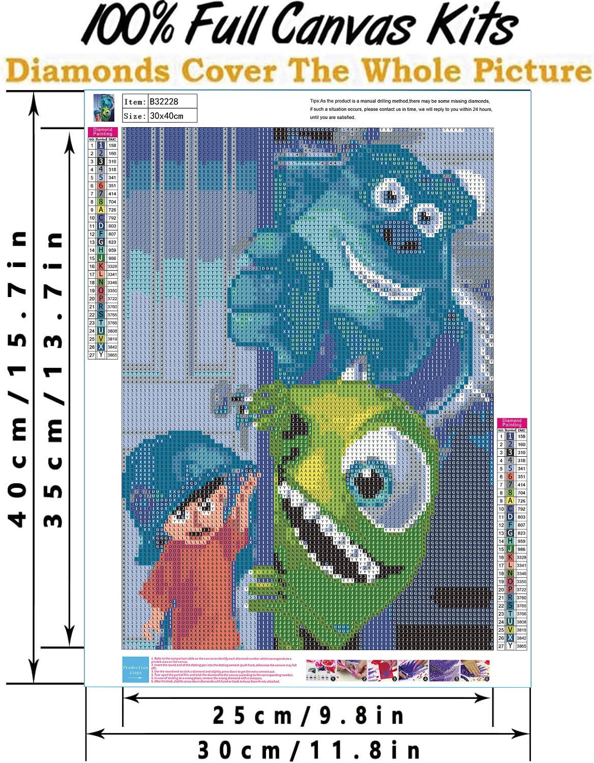 QUITEDEW Diamond Art Kits for Adults,5D Diamond Painting Kits for Adults,Cartoon and Animation Series Diamond Dots Paint with Diamonds for Home Wall Decor Festival Gifts 12x16 Inch QUITEDEW