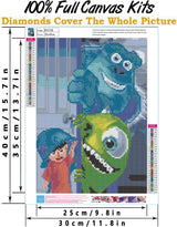 QUITEDEW Diamond Art Kits for Adults,5D Diamond Painting Kits for Adults,Cartoon and Animation Series Diamond Dots Paint with Diamonds for Home Wall Decor Festival Gifts 12x16 Inch QUITEDEW