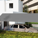Outsunny 19.7' x 9.7' Carport Replacement Top Canopy Cover for Model 84C-207WT or 84C-386V00WT, Waterproof and UV Protected Garage Car Port Cover with Ball Bungee Cords, Dark Gray (Only Cover) Outsunny