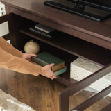 Walker Edison Modern Farmhouse Wood Corner Universal TV Stand for TV's up to 50" Flat Screen Living Room Storage Entertainment Center, 44 Inch, Espresso Brown Walker Edison