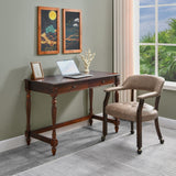 MODERION Solid Wood Boss Caption's Chairs,Dinning Chairs with Wheels and Arms,Office Desk Chairs, Classic Swivel Accent Chairs with Upholstered,Breathing Leather, 31.5¡±H for Living Room Light Brown MODERION