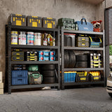59" W Garage Shelving Units, Heavy Duty Garage 4500LBS Metal Shelves, 4 Tier Adjustable Organization Utility Shelf Storage Rack for Industrial, Basement, Warehouse (Black, 19.7" D×59" W×78.7" H) SGFHNV