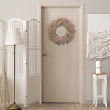 Sggvecsy Pampas Grass Wreath 26’’ Faux Pampas Wreath for All Seasons Artificial Pampas Wreath Christmas Decor Boho Wall Decor for Front Door Farmhouse Fall Autumn Xmas Spring Wreath Decoration (Brown) Sggvecsy