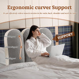 Ziihome Upholstered Tufted Headboard Pillow - Ultra Thick, Movable, Double Color Design for Twin & Queen Bed Ziihome