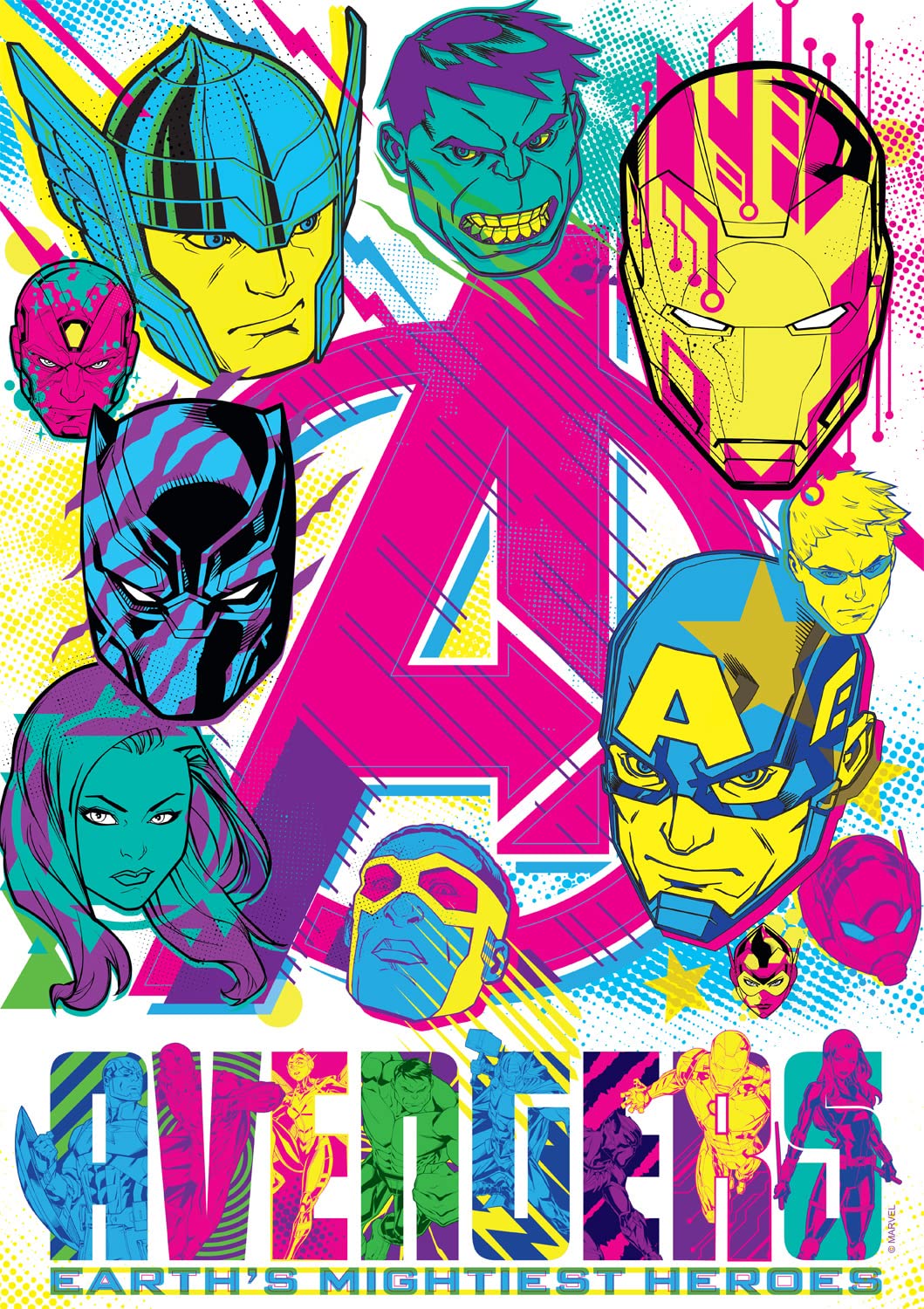 Buffalo Games - Marvel - Earth's Mightiest Heroes - 500 Piece Jigsaw Puzzle for Adults -Challenging Puzzle Perfect for Game Nights - Finished Size is 21.25 x 15.00 Buffalo Games