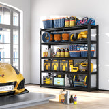 DARTIIA 72" H Garage Shelving 2500LBS Heavy Duty Storage Shelves Adjustable 5 Tier Metal Shelves for Storage Garage Industrial Shelving Utility Racks,16" D*36" W*72" H,Black DARTIIA