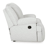 Signature Design by Ashley Top Tier Modern Indoor Upholstered Manual Rocker Recliner, White Signature Design by Ashley