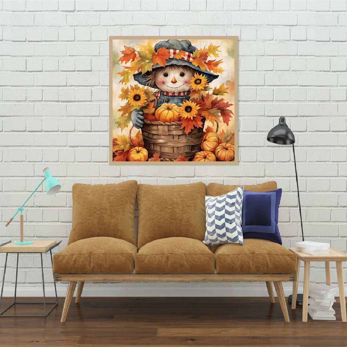 mjcakrn Fall Diamond Painting Kit for Adults, 5D Full Drill Diamond Art Painting, DIY Autumn Diamond Art Kits for Adults for Home Wall Decor 14 x 14 inches mjcakrn