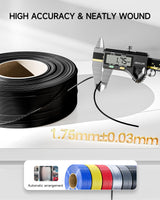 Creality PETG Filament Refill 1.75mm 3D Printer Filament, 1kg (2.2lb) Refilament for Bambu Lab Reusable Spool, Dimensional Accuracy ±0.03mm, Black Creality