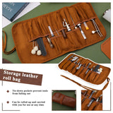 BUTUZE Leather Kit, Leather Tooling Kit, Practical Leather Working Tools with Leather Stamping Tools, Beveler, Groover, Stitching Punch Sewing Thread and Needles - Leather Roll Bag and Manual BUTUZE