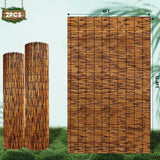 2 Pack Natural Bamboo Reed Fence,4FT X 16.4FT Bamboo Fencing Privacy Reed Screening for Outdoor,Gallery,Restaurant,Hotel,Patio FENRUNXU