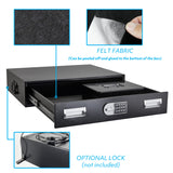 Under Bed Gun Safe Drawer for Pistol - Long Storage Case for Car Trunk Gun Storage - Pistol Safes for Home Jewelries and Pistols, Horizontal Gun Safe POCHAR