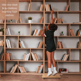 Perfnique Wooden Step Stool, 3.5" One Step Stool for Adults Kids, 200lb. Load Non-Slip Acacia Wood Step Stools for High Beds, One Step Ladder for Bedroom, Kitchen, Bathroom (Natural,3.5in) PERFNIQUE