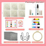 SEREDH Punch Needle Coasters Kit for Beginners Adults Easy Needle Punch Embroidery Kit Set Threader Instruction Fabric Hoop Yarn Tufting Coaster DIY Making,Coaster Holder Coaster Art Craft Supplies SEREDH