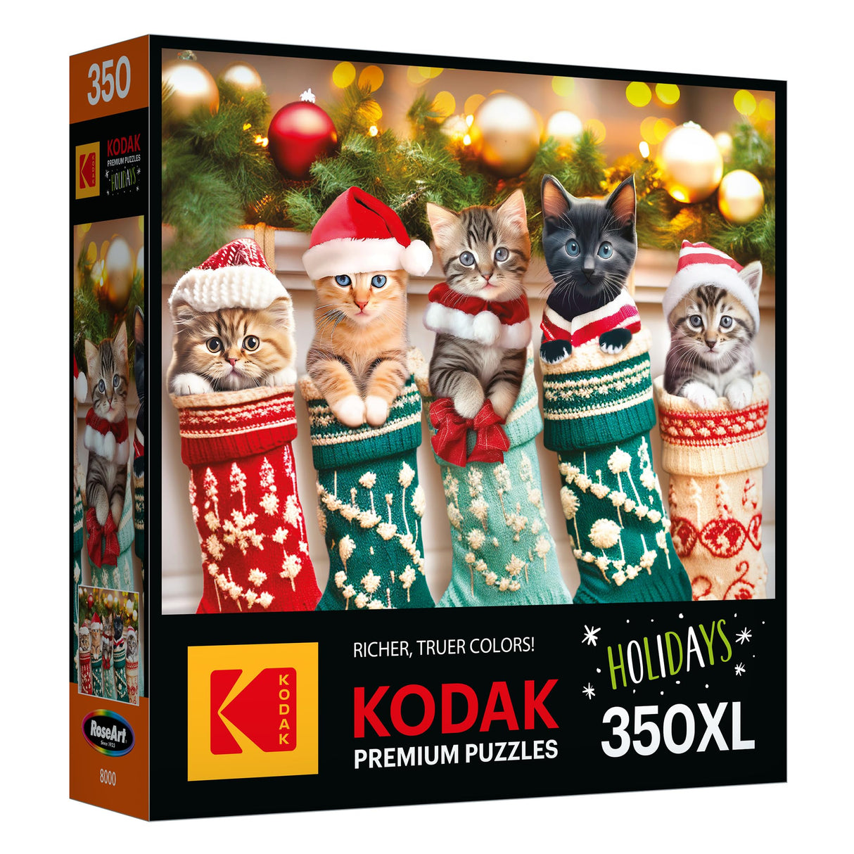 RoseArt - Kodak - Kitten Stockings - 350 Piece Jigsaw Puzzle for Adults RoseArt