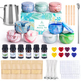SUPERSUN Candle Making Kit for Adults, DIY Candle Making Supplies for Adults, Beginners, Include Beeswax, Candle Tins, Wicks, Essential Oils, Dyes, DIY Candle Making Set Gift for Christmas SUPERSUN