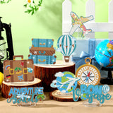 Kosiz 9 Pcs Travel Diamond Art Tabletop Decorations Adventure Awaits Diamond Painting Kits for Adults Double Sided Acrylic Travel Bon Voyage Centerpieces for Table Desktop DIY Crafts Home Party Gifts Kosiz