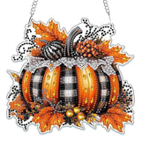 MOGTAA Fall Pumpkin Diamond Art Hanging Pendant Kits, Pumpkin Diamond Art Kits for Adults, 5D Special Shape Diamond Painting Gem Art for Home Garden Wall Decor MOGTAA