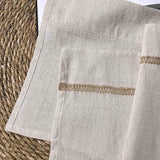2 Pack Cotton Linen Valance for Windows with Burlap Lace Trim Rustic Farmhouse 12 inch Kitchen Valance Rod Pocket Neutral Short Curtain Topper Window Treatment Oindec