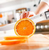 Pure Generation 8" Carving Knife - Brisket Knife, Razor Sharp German Steel BBQ Meat Slicing Knife for Turkey, Ham & Fruit with Ergonomic Handle Pure Generation