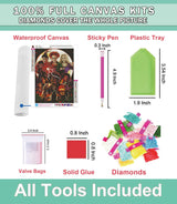 Diamond Painting Kits for Adults,Diamond Art Halloween HD Canvas DIY 5D Full Drill Round Crystal Rhinestone Gem Arts Dots Diamonds Craft Paint for New Home Wall Decor - Season of The Witch 12 x 16 in Clendo