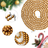 314 inch Christmas Wood Bead Garland,Gold Decorated with Christmas Tree Ornament,2 Pcs Farmhouse Bead Garland for Christmas Decoration Supplies(157 inch/1 Pcs) Eerrhhaq