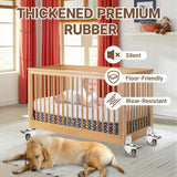 W B D WEIBIDA 3 Inch Side Mount Casters Wheels, L-Shaped Rubber Casters Set of 4, 360 Degree Ball Bearing Swivel Casters, Heavy Duty Casters Wheels for Workbench, Baby Beds, Cabinets, Tables W B D WEIBIDA