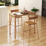 Tangkula Patio Bar Table, Heavy Duty Rectangle Metal Frame 48 Inches Outdoor Counter Height Table, for Backyard, Poolside, Balcony, Lawn Tangkula