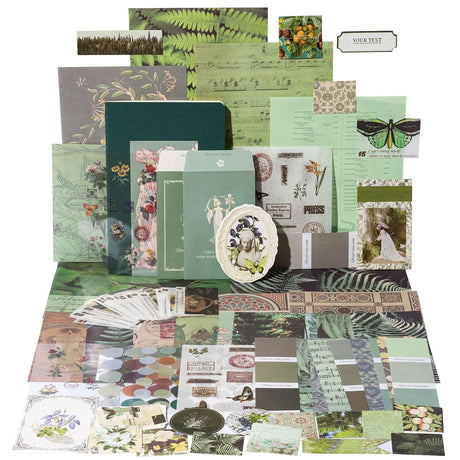 YagCu Scrapbook Kit for Beginners, Aesthetic Junk Journal Supplies, Scrapbooking and Journaling Materials, Bullet Journals Stationery, Planner DIY Arts Craft, Women Adults YagCu