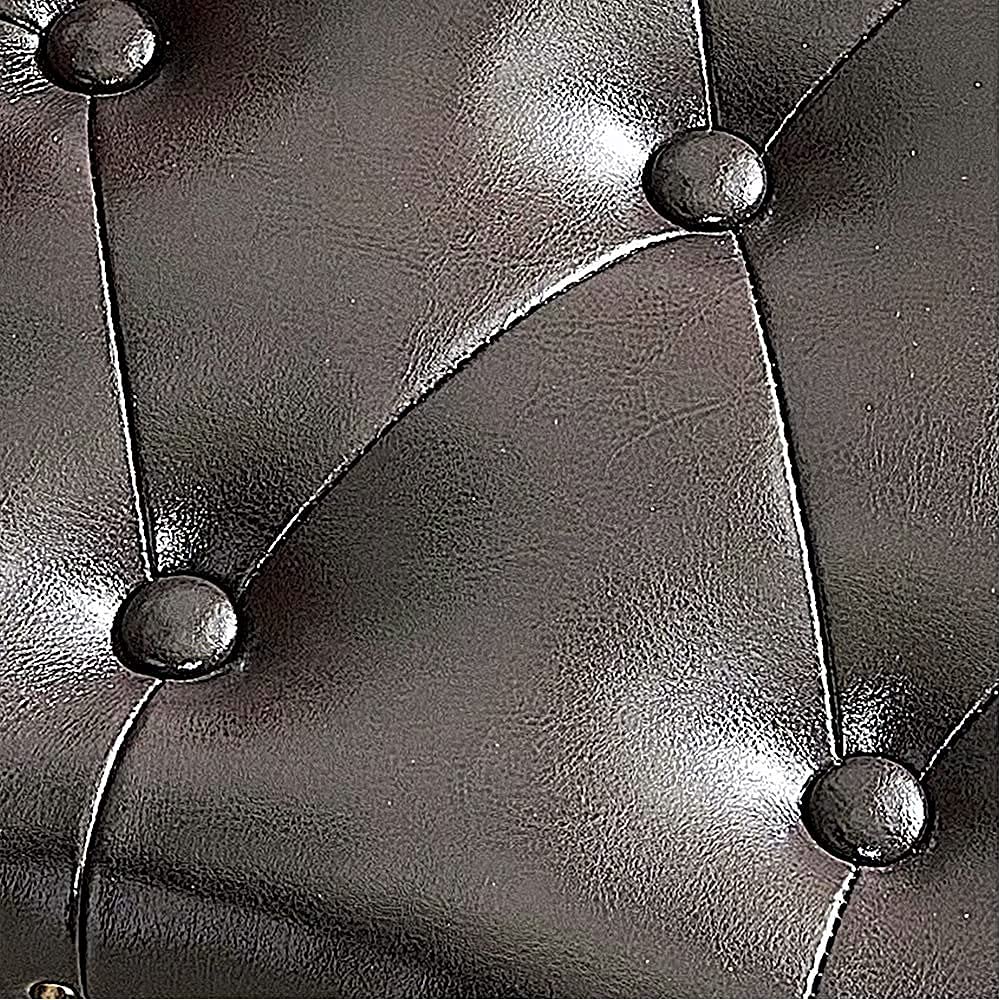 HOOTSMALL Footstool and Ottomans Small Foot Stool with Fiber Leather Wooden Foot Rest Upholstered Footrest for Living Room Bedroom (Dark-Brown) HOOTSMALL