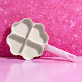 Paris Hilton Heart-Shaped Divided Fry Pan, Ceramic Nonstick Frying Pan with Individual Heart Sections, Dishwasher Safe, 8-Inch, Pink Paris Hilton