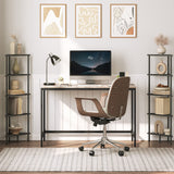 HOOBRO Corner Shelf Stand, Industrial 5-Tier Wall Corner Bookshelf with Metal Frame, Plant Corner Display Shelf, Corner Bookcase for Small Spaces, Bedroom, Living Room, Black BK33CJ01 HOOBRO