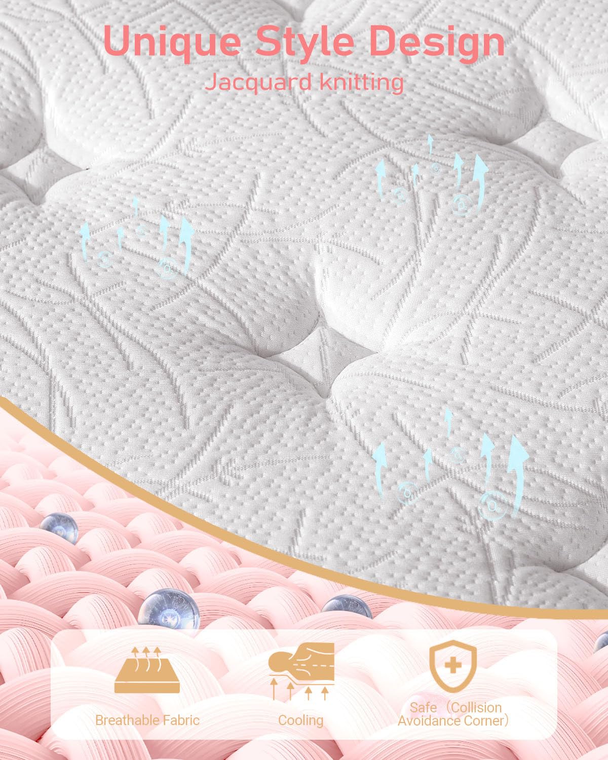 LegacyAmerhome Queen Mattress, 10 inch Hybrid Queen Size Mattresses in a Box, with Gel Memory Foam, Pocket Springs for Motion Isolation, Medium Firm, CertiPUR-US, 100-Night Trial, 60"x80"x10" LegacyAmerhome