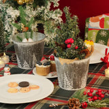 Putuo Decor Christmas Galvanized Buckets, Silvery Small Metal Bucket Christmas Ice Buckets, Farmhouse Pails Plants Flowers Tin Planters for Party Home Table Centerpieces Storage Decor 5.9X5.3 in Putuo Decor