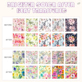 HTVSTD Floral Sublimation Transfer Ink Paper 10 Sheets 12inches * 10inches Watercolor Sublimation Paper Flower Transfer Sheets for Mugs Tumblers DIY HTVSTD