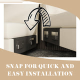 Furniwell Convertible Sectional Sofa Couch, 4 Seat Sofa Set for Living Room U-Shaped Modern Fabric Modular Sofa Sleeper with Double Chaise & Memory Foam (Fabric, White) Furniwell