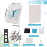 WEBEEDY DIY 3D String Art Kit for Adults Beginners, Butterfly Craft Kit, Include All Necessary Accessories and Frame, Christmas Home Wall Decorations Unique Gift WEBEEDY