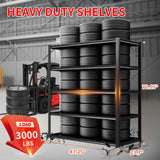 FogQueen 47.2" W x 23.7" D Garage Shelving Heavy Duty Storage Racks 3000LBS Adjustable Metal Shelfs 5 Tier Shelving Units Garage Storage Shelves Industrial Utility Shelf 72" H Tall Shelf for Storage FogQueen