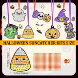 Gersoniel 36 Sets Halloween Window Art Suncatcher Kits, Diamond Art Ornament Kits with Ropes, Gem Suncatcher Fun Gemstone Sun Catcher, Diamond Crafts Gifts Gersoniel