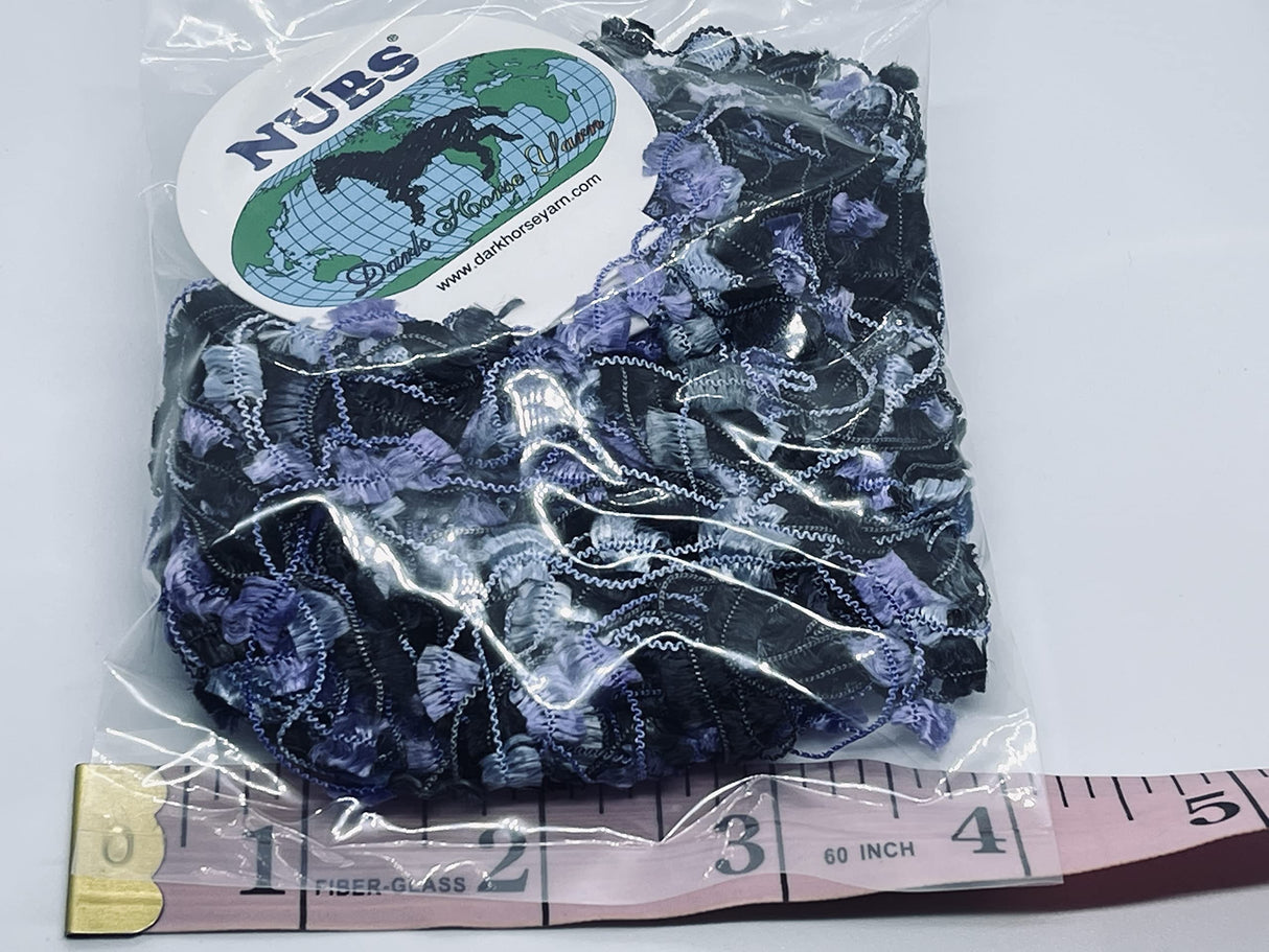 Purple, Blue, Black, Grey Butterfly Yarn - Dark Horse Nubs #65, 20 Gram, 71 Yards Dark Horse Yarns