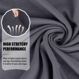 TAOCOCO Recliner Sofa Slipcover, 3 Pieces Polyester Fabric Stretch Sofa Covers for 3 Seat Reclining Couch, Soft Washable Furniture Protector with Pockets (3 Seat, Dark Gray) TAOCOCO