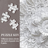 Mandala Flower for Adults 1000 Pieces, Papercut Floral Jisaw Puzzle, Difficult Challenging Art The Lotus Flower Puzzle BBOLDIN