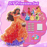 JRD&BS WINL DIY Princesses-Poke in Fun Art Kit for Kids Great Creative Activity for Kid Age 3 up Mess Free Art Set for 4-12 Year Old Craft Kit for Children Gifts for Girls&Boys (Princesses) JRD&BS WINL