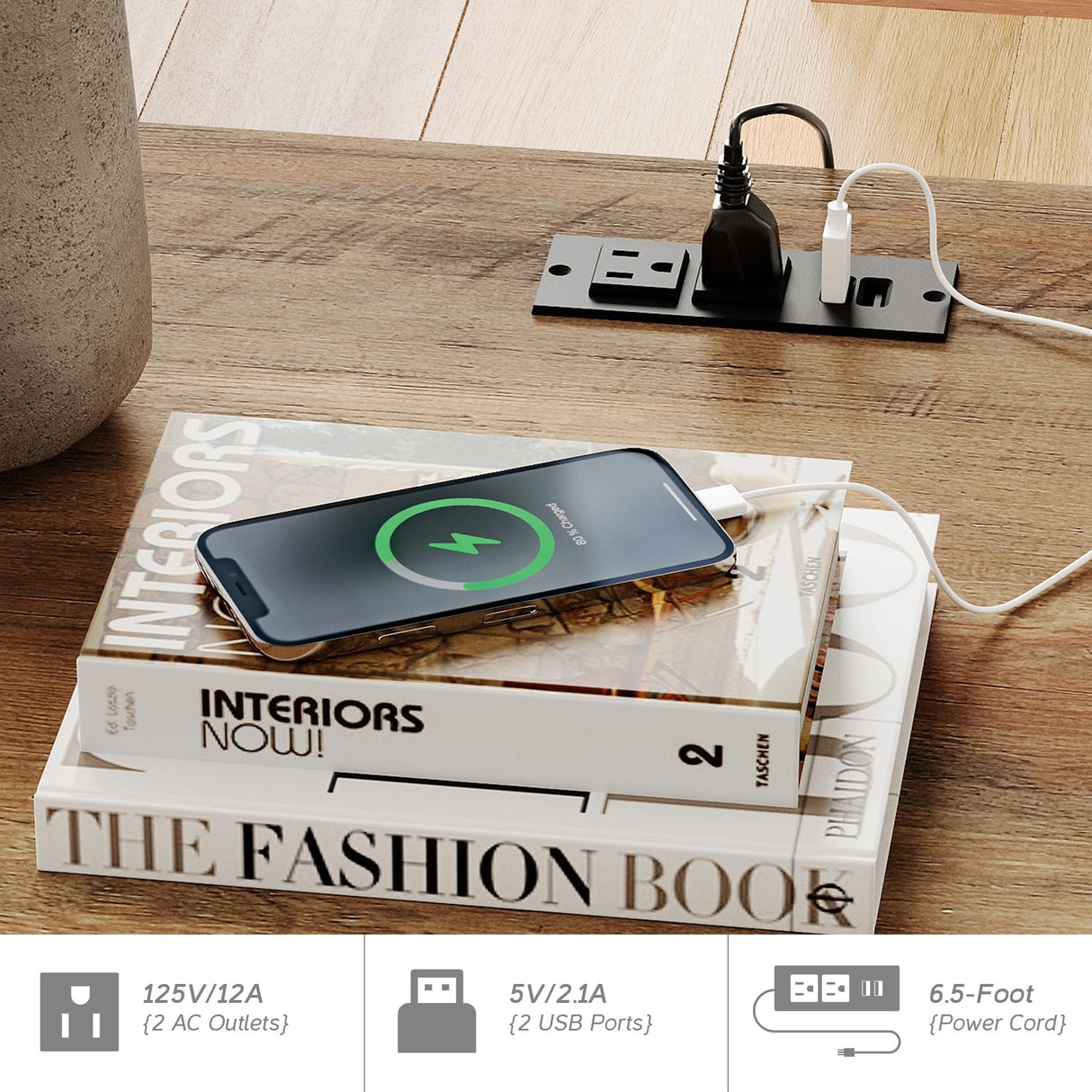 WAMAPT Farmhouse Executive Desk with 5 Drawers, Home Office Desk with Charging Station, Wood Computer Desk with File Cabinet Storage, Door, Open Shelf for Work and Study, White, 55 inch WAMPAT