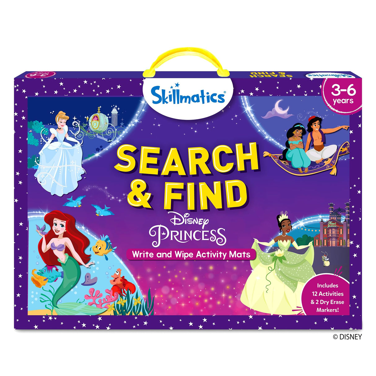 Skillmatics Search and Find Disney Princess Educational Game - Reusable Preschool Learning Activities, Perfect for Toddlers & Kids Who Love Toys, Art & Crafts, Gifts for Boys & Girls Ages 3, 4, 5, 6 Skillmatics