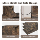 Azaeahom 8 Tier Tree Bookshelf, Wood Bookcase with Storage Cabinet, Modern Tall Narrow Bookshelves Organizer, Floor Standing Book Shelf for Bedroom/Living Room/Home Office/Corner (Brown, 8 Tier) Azaeahom