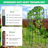 DoCred Tall Garden Arch Trellis Cucumber Trellis for Climbing Plants, 71in Tall Metal Plant Support Trellis for Climbing Vine Vegetable/Fruit/Flower Outdoor Yard Lawn Garden Arch Tunnel Trellis DoCred