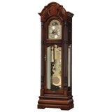 Howard Miller Andrako Floor Clock II, Wood Finish Illuminated Case with Triple Chime Movement, Adjustable Levelers Analog Display Grandfather Vertical Home Decor for Bedroom & Living Room Howard Miller